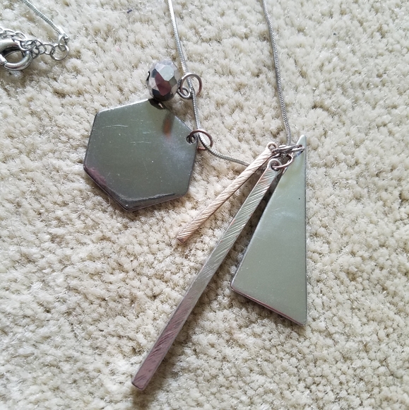 Loft Dangle Silver tone Necklace - Picture 6 of 7